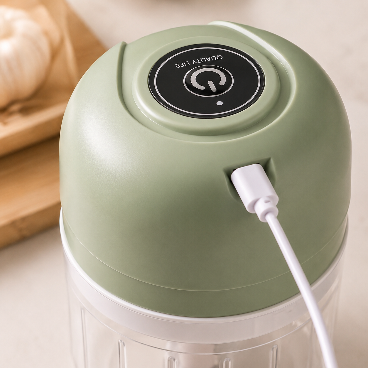 Mini Triturador Elétrico Sem Fio 250ml - Praticidade Express na Cozinha