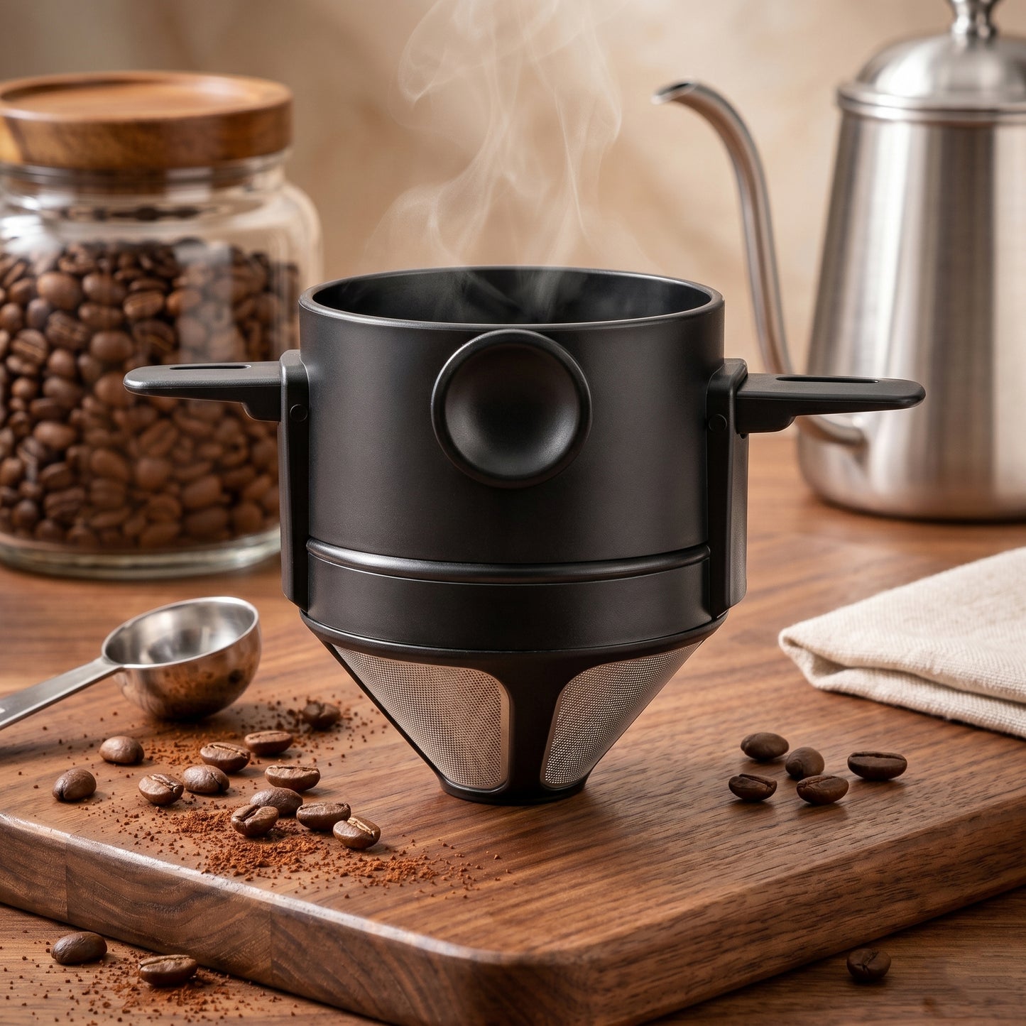 Mini Coador EcoBrew Portátil - Café Fresco em Qualquer Lugar