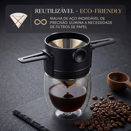 Mini Coador EcoBrew Portátil - Café Fresco em Qualquer Lugar