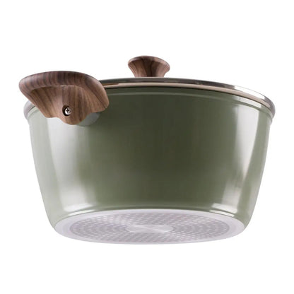 Conjunto de Panelas Brinox Optima 5 Peças - Antiaderente Premium Edição Amadeirada