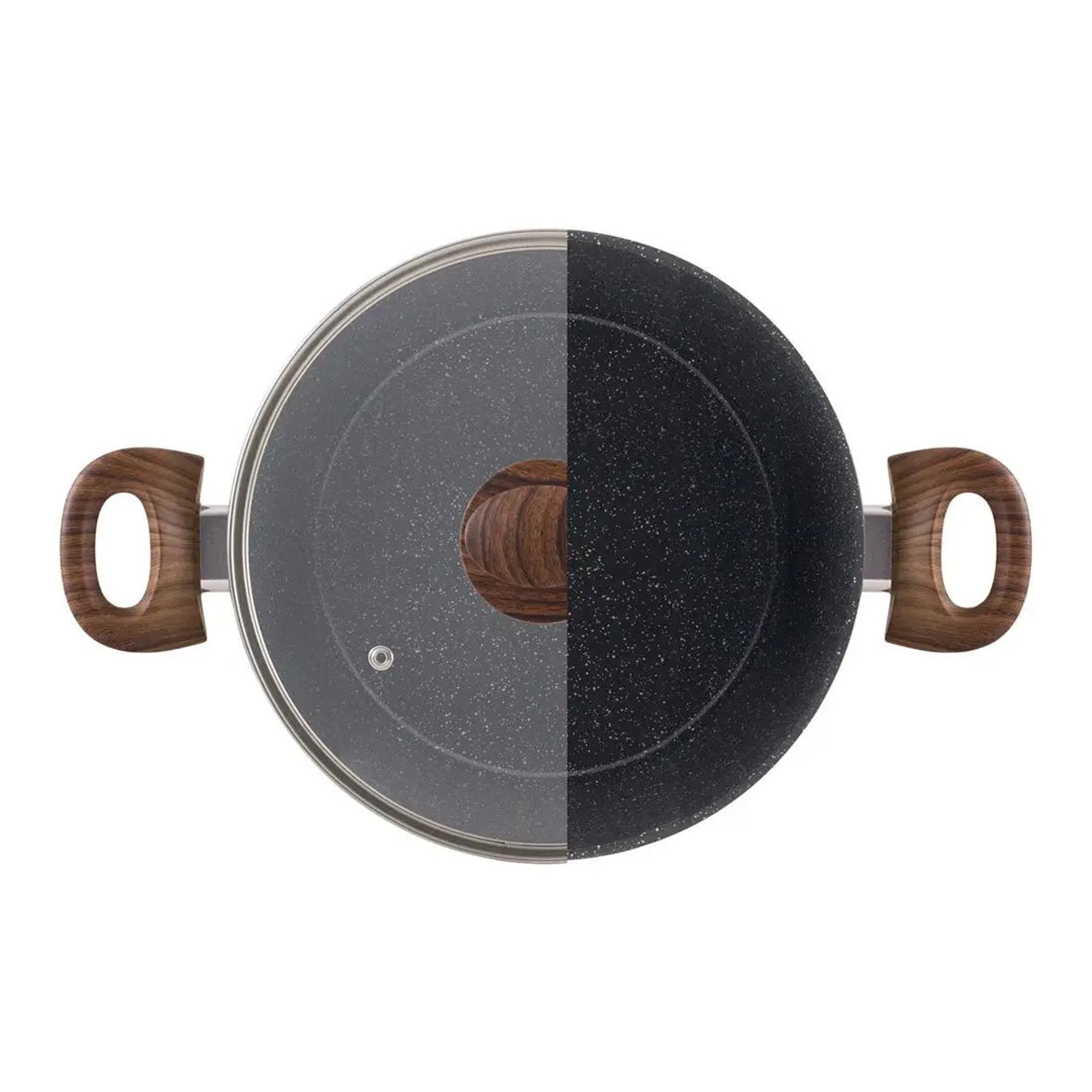 Conjunto de Panelas Brinox Optima 5 Peças - Antiaderente Premium Edição Amadeirada