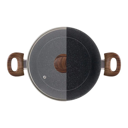 Conjunto de Panelas Brinox Optima 5 Peças - Antiaderente Premium Edição Amadeirada