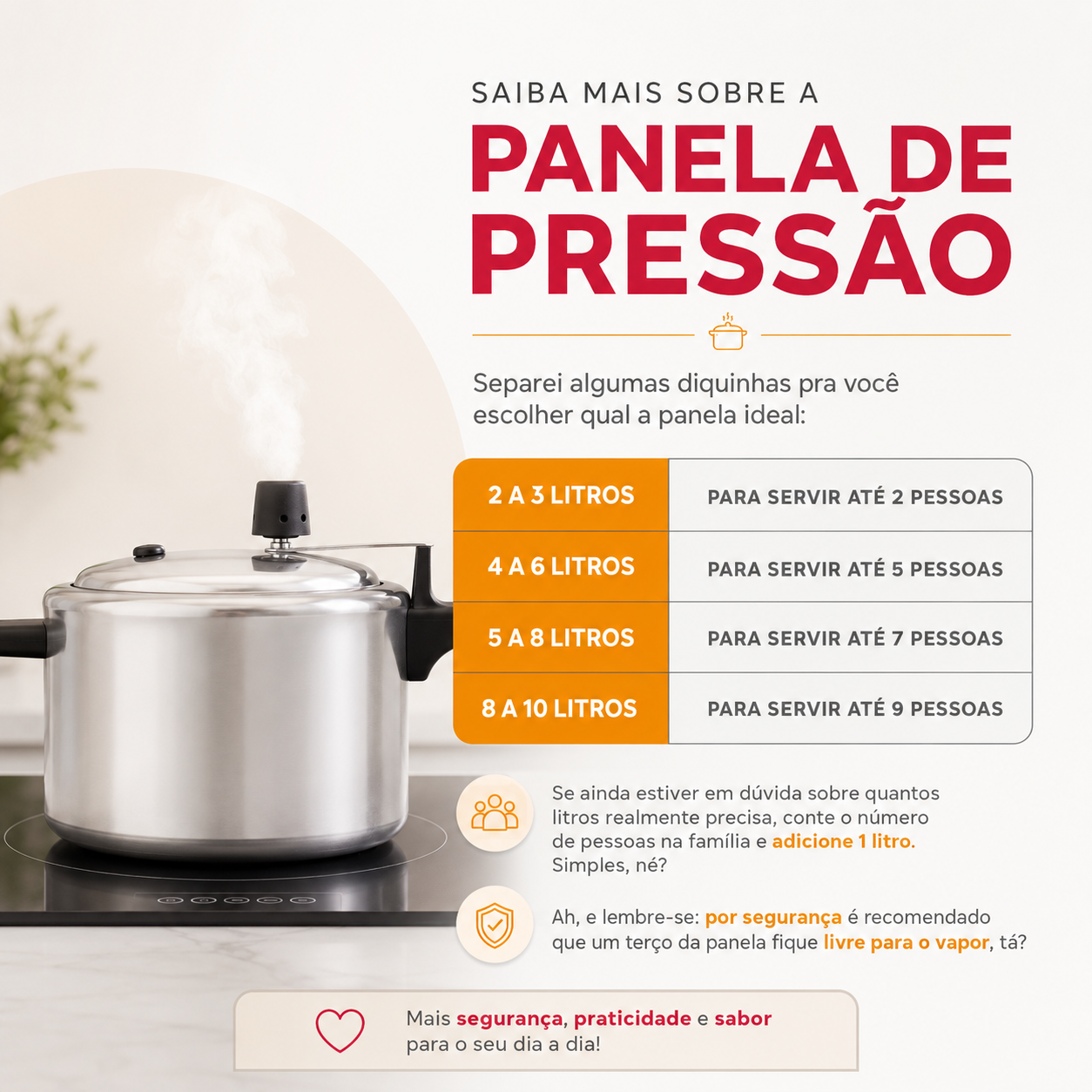 Panela de Pressão Panelux Classic 4,5L - Alumínio Polido com Fechamento Seguro