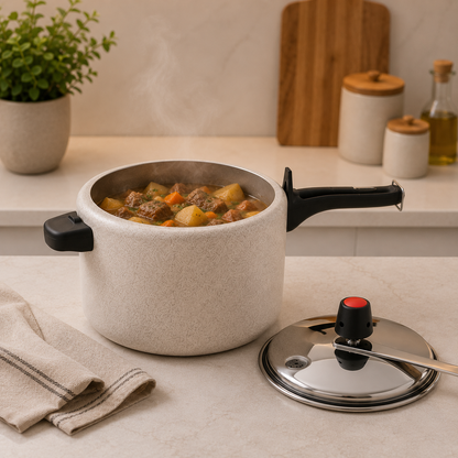Panela de Pressão Brinox Ceramic Life 4,5L - Antiaderente Baunilha