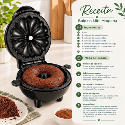 Mini Máquina de Bolo Elétrica - SnackMaker Pro
