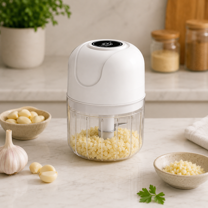 Mini Triturador Elétrico Sem Fio 250ml - Praticidade Express na Cozinha