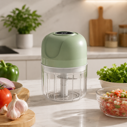 Mini Triturador Elétrico Sem Fio 250ml - Praticidade Express na Cozinha