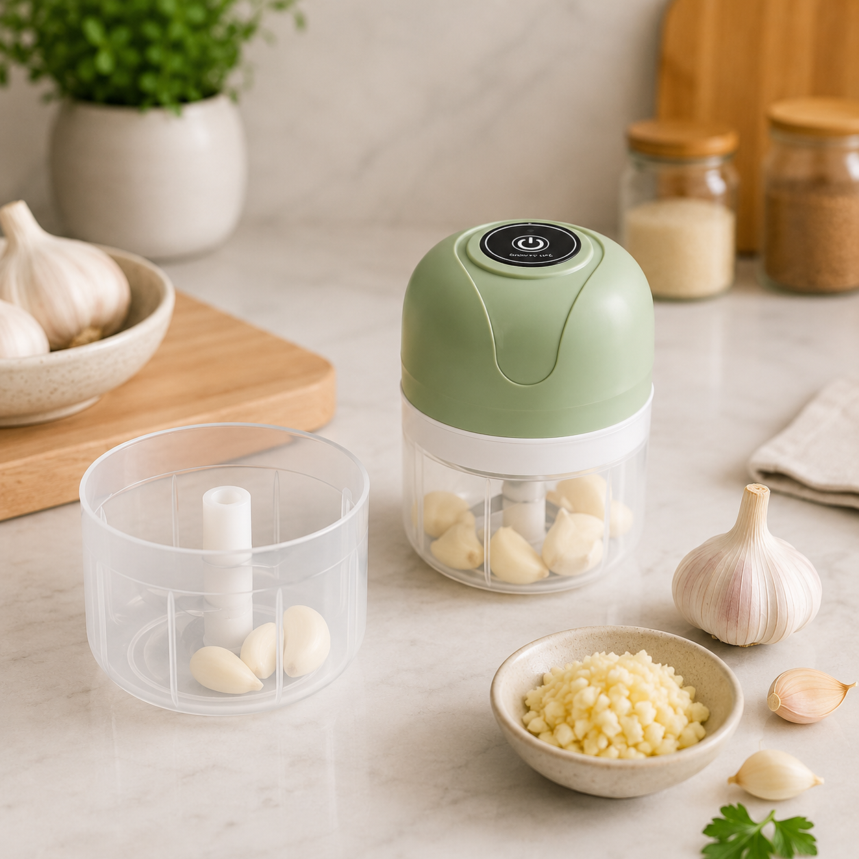 Mini Triturador Elétrico Sem Fio 250ml - Praticidade Express na Cozinha