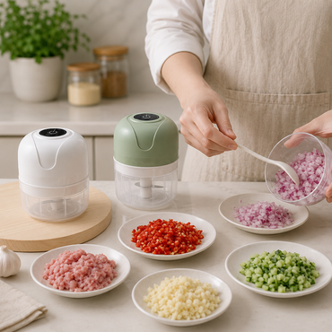 Mini Triturador Elétrico Sem Fio 250ml - Praticidade Express na Cozinha