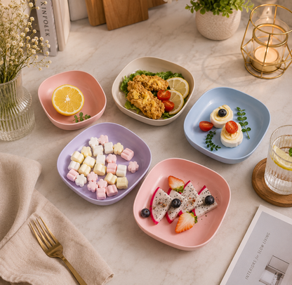 Kit Eco Gourmet 10 Pratos Inquebráveis com Base Organizadora