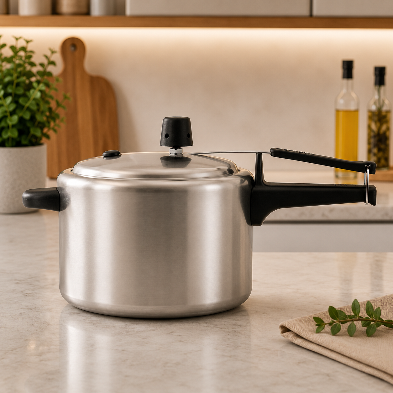 Panela de Pressão Panelux Classic 4,5L - Alumínio Polido com Fechamento Seguro