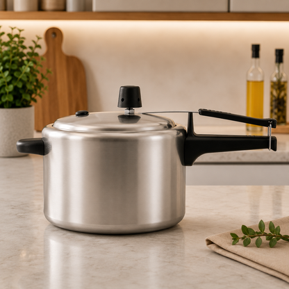 Panela de Pressão Panelux Classic 4,5L - Alumínio Polido com Fechamento Seguro