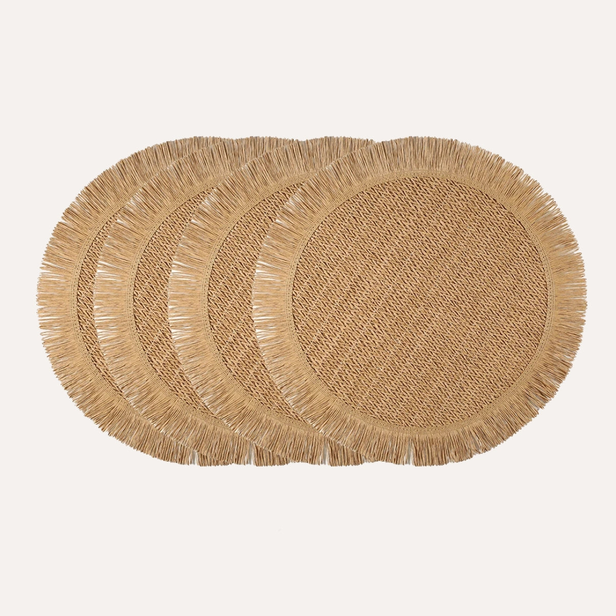 Kit 4 Jogos Americanos Boho com Franjas - Trama Artesanal
