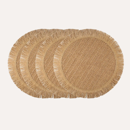 Kit 4 Jogos Americanos Boho com Franjas - Trama Artesanal